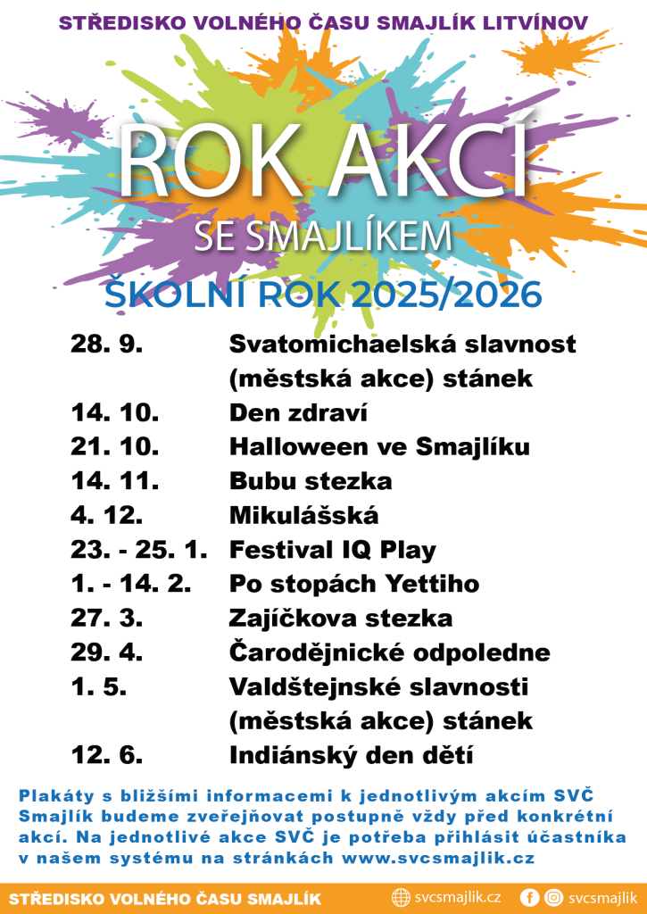 Na školní rok 2025/2026 chystáme tyto akce