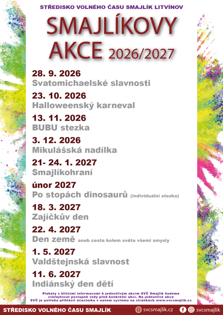 Smajlíkovy akce pro školní rok 2026/2027