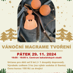 Vánoční macrame tvoření