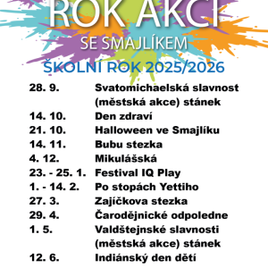 Na školní rok 2025/2026 chystáme tyto akce