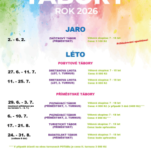Přehled táborů 2026