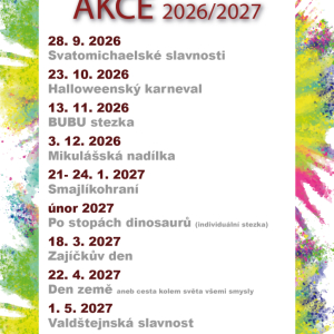 Smajlíkovy akce pro školní rok 2026/2027